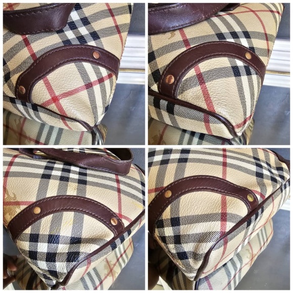 Authentic Burberry Haymarket Nova Check Canvas Small Tote Bag - Picture 4 of 9